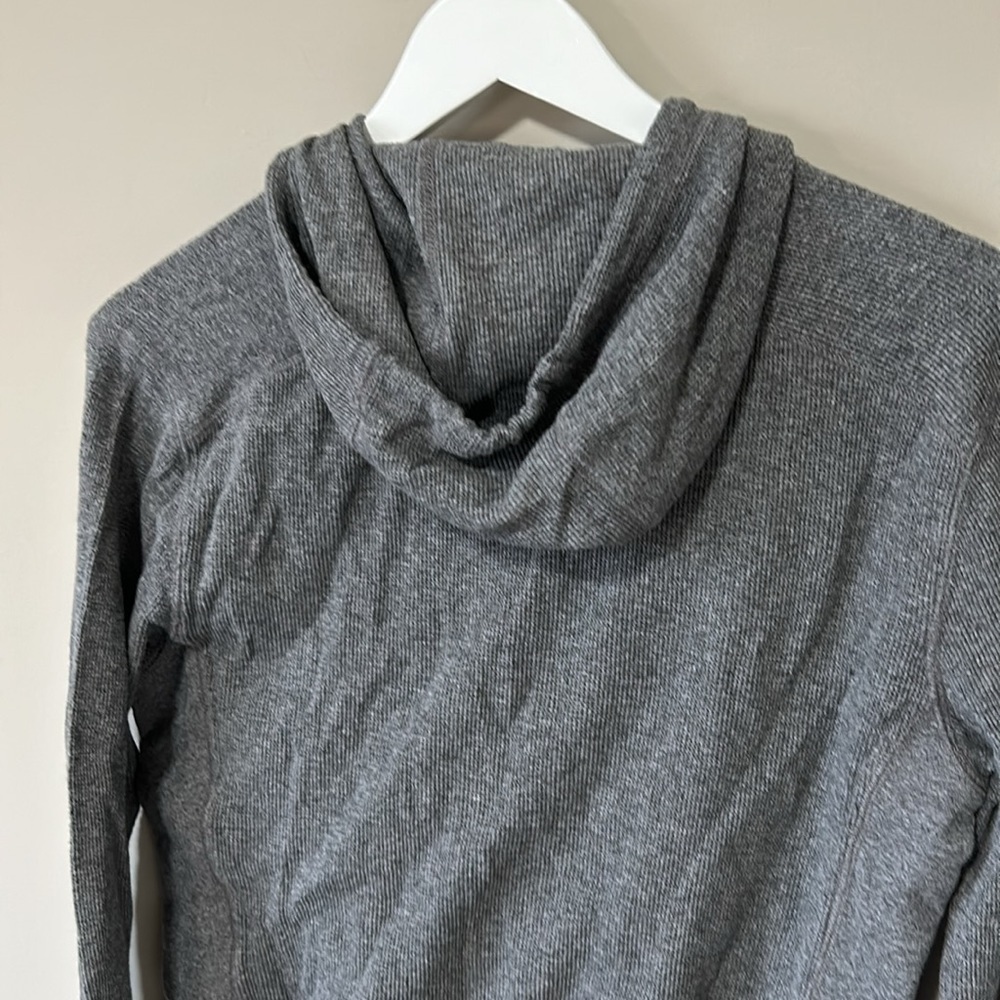 VINCE Mens Hoodie V Neck Long Sleeve Henley Button Placket Top Gray Sz M - Picture 7 of 10